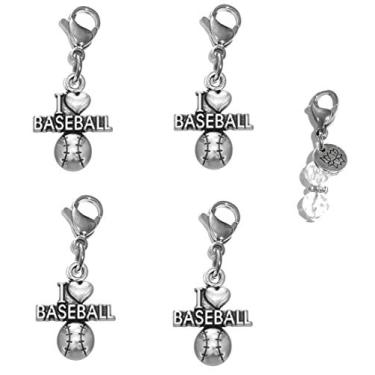 Imagem de Conjunto de 4 pingentes de encaixe, construa sua própria pulseira, bolsa, bolsa, mensagem, inspirador, chaveiro, puxador com zíper, joias, Metal, metal