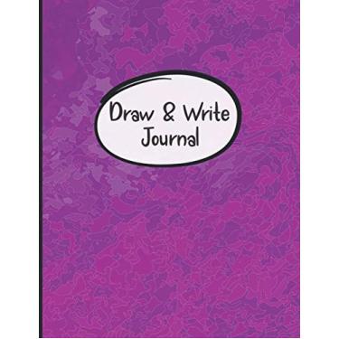 Imagem de DRAW & WRITE Journal: Childrens Sketch Book for Drawing Practice Great Art Gift - Primary Draw & Write - Storybook - Diary (Journals for Kids) - Trendy Purple Print