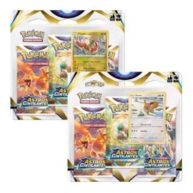 Imagem de Cartinha Pokémon Blisters Astros Cintilantes Eevee Flapple - Copag