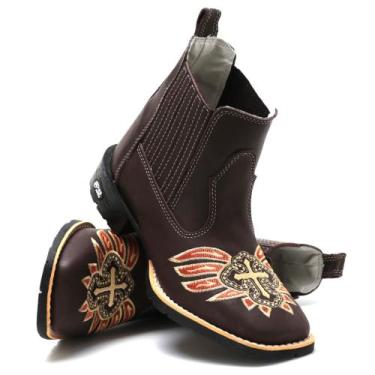 Imagem de Bota Botina Country Texana feminina Bico Quadrado Original cavalgada -