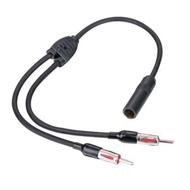 Imagem de Divisor de antena estéreo de áudio automotivo adaptador auxiliar Y 1 fêmea 2 machos