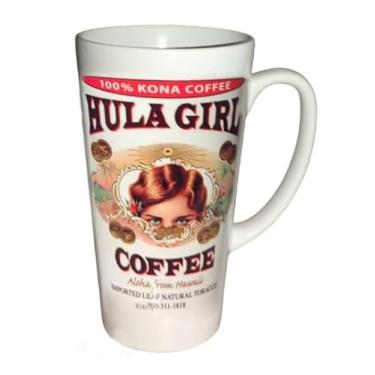 Imagem de Hula Girl Caneca branca café (latte 500 ml)