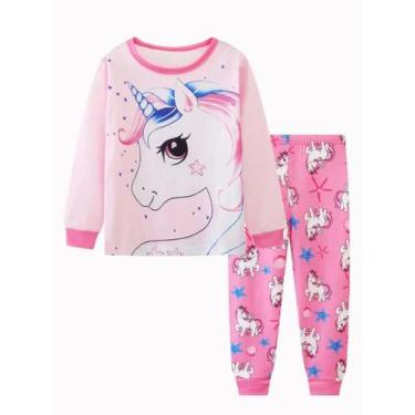Imagem de Conjunto de duas peças de pijama de manga comprida com desenho de unic