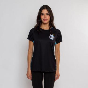 Imagem de Camiseta Baby Look Grêmio Oficial Esportiva Raiz e Orgulho, Preto, M