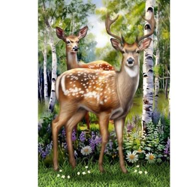 Imagem de Briarwood Lane Bandeira de jardim de veado na floresta