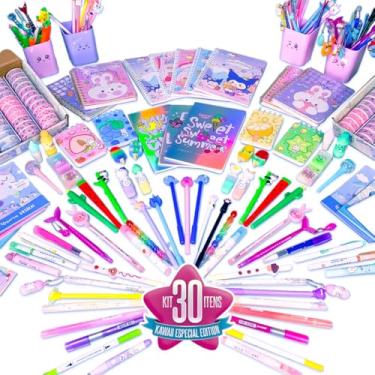 Imagem de Kit Papelaria Fofa Kawaii 30 Itens, Presente Criativo para Meninas e Adolescentes, Aniversário, Dia das Crianças, Natal, com Caixa de PresenteTemática da Planeta Kawaii