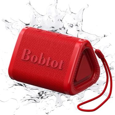 Imagem de Bobtot Alto-falante Bluetooth portátil sem fio pico de 10 W, alto-falante de chuveiro pequeno IPX7 à prova d'água, tempo de reprodução de 15H, som alto e estéreo com graves, emparelhamento TWS para