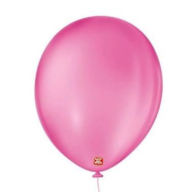 Imagem de Balão de Festa Látex Liso - Rosa Shock - 50 Unidades - Balões São Roqu