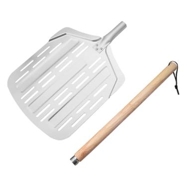 Imagem de WeiLaiKeQi Pá de pizza de alumínio, descascador de pizza para lançamento, giro, recuperação, ferramenta de transferência, acessórios para forno com cabo longo de, Comprimento Total