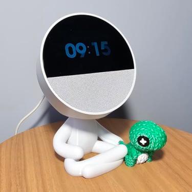 Imagem de Suporte Alexa Echo SPOT. Tema Robert Dinossauro - Presente, decoração, stand de mesa, música