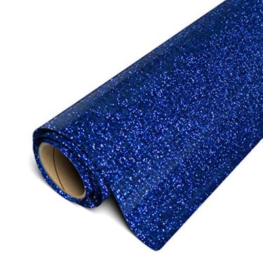 Imagem de Rolo Siser Glitter HTV 30,48 cm x 1,52 m (azul royal) ferro em vinil de transferência de calor