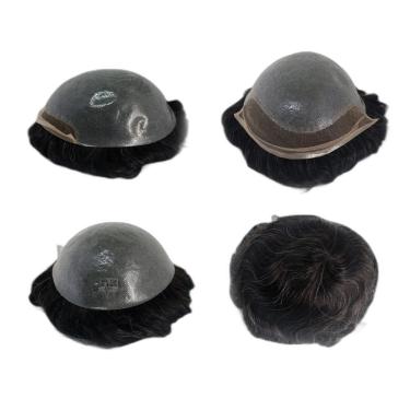 Imagem de Prótese Capilar Cabelo Humano Hibrida Natural Bio Sh 1B