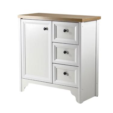 Imagem de Gabinete Armário Banheiro Ditália Com Tampo Bn-05 Branco