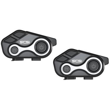 Imagem de KIT PAR INTERCOMUNICADOR S8X MICROFONE Bluetooth 5.1 CAPACETE EXTERNO MOTOQUEIRO SCSS8X  streaming de música