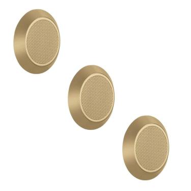 Imagem de Kit 3 Puxador Móveis Ponto Disk G Dourado Matte Fosco Zen