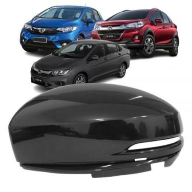 Imagem de Capa Retrovisor Honda Fit 2014 até 2021 City WRV 2018 até 2021 Com Fur