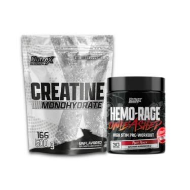 Imagem de Kit Pré Treino Concentrado 180g + Creatina Monohydrate Pura 500g - Nut