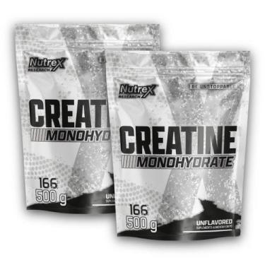 Imagem de Kit 2x Creatina Monohydrate Pura 500g - Nutrex Research, Sem Sabor