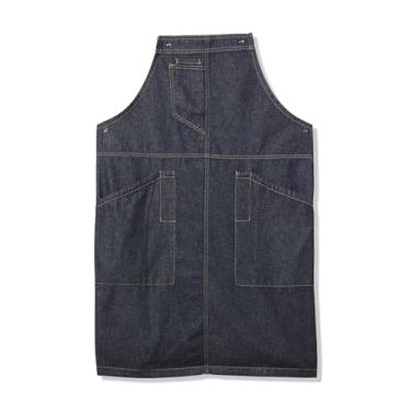 Imagem de Chef Works Avental unissex Berkeley Snap Babador, sem suspensórios, azul índigo, tamanho único, Azul índigo, Tamanho Único