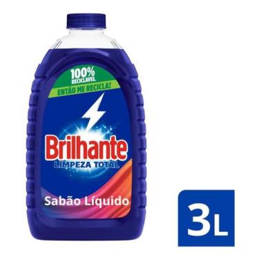 Imagem de Kit c/ 6 Lava Roupas Liquido Limpeza Total 3 Litros - Brilhante