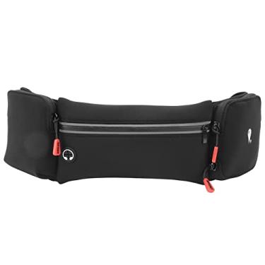 Imagem de GLOGLOW Cinto de hidratação, suporte portátil para garrafa de água com absorção de umidade, bolsa de corrida, mãos livres para homens e mulheres para fitness (preto)
