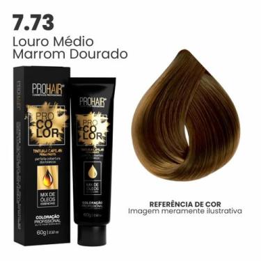 Imagem de Coloração Profissional 60g Pro Color - PROHAIR, 7.73 Louro Médio Marro