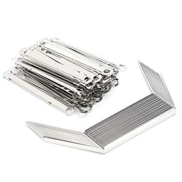 Imagem de LiebeWH 50pcs Papel Prendedores 2 Clipes de Encadernação de Orifício 80mm Pitch Metal Pin Fixadores de Encadernadores para 350 Folhas A4 Papel