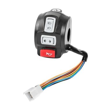 Imagem de Aymzbd Farol de Bicicleta Elétrica, Pisca, Interruptor de Buzina, Interruptor de Manopla, Unidade de Controle, Substitui Instalação Fácil para Motocicletas, Esquerda