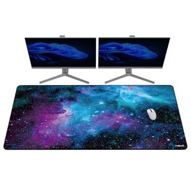 Imagem de Mydours 1500 x 700 mm Mouse pad grande XGG - mouse pad para jogos com borracha antiderrapante e febric lisa fácil de limpar tapete de mesa para escritório teclado mouse laptop (universo)