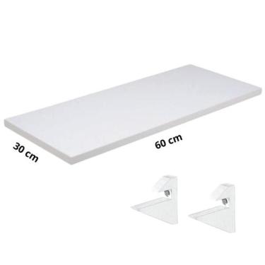 Imagem de Prateleira Para Quarto Cozinha Lavanderia Multiuso 60x30cm Branca - Br