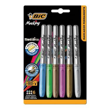 Imagem de Pincel Marking Metálico c/ 6 cores 971035 Bic