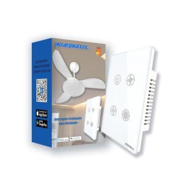 Imagem de Interruptor Inteligente de Luz + Ventilador - Wifi (sem fio)