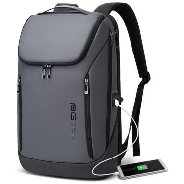 Imagem de Mochila para Laptop com Porta Carregador USB, BANGE, Cinza