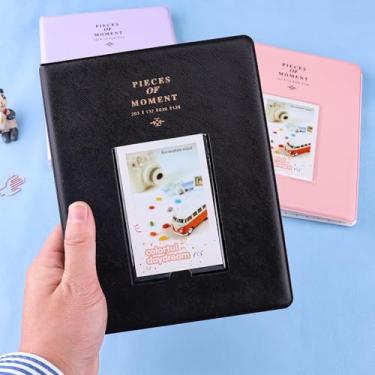 Imagem de Mini álbum de fotos com 128 bolsos para mini câmera Fujifilm instax, álbum de fotos 2 x 3 para câmera instantânea Polaroid 2x3/Fujifilm Instax Mini 1112 9 8 40 Evo, preto