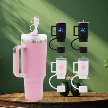 Imagem de Tampa de palha para Stanley Cup, Mini Stanley Cup Topper de canudo 10 mm 1 cm tampas reutilizáveis de pontas de canudo