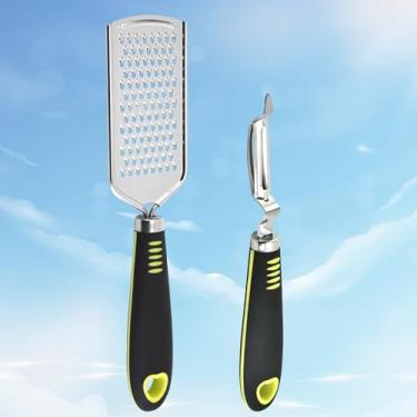 Imagem de Raladores de queijo para cozinha, aço inoxidável, portátil, antiderrapante, lavável na lava-louças, ferramenta multifuncional para gengibre e alho e chocolate