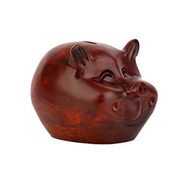 Imagem de Cofrinho mealheiro de madeira, lembranças de decoração de quarto de crianças, cofrinho criativo, presente de brinquedo perfeito para meninos e meninas cofrinho (tamanho : pequeno)