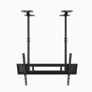 Imagem de FENOKD Suporte de TV de teto ajustável, suporte de TV na parede, suporte de TV motorizado para teto, suporte de TV suspenso de poste duplo para tela plana de LED de 60-100 polegadas, máximo 1000 x 600
