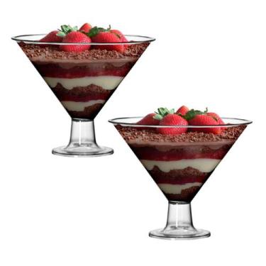 Imagem de 2 Taças Acrilico Drinks Doces E Sobremesas Preço De Atacado - 3T