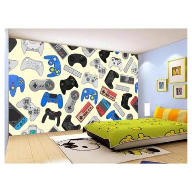 Imagem de Papel De Parede 3D Infantil Controle Game Jogo 3,5M Azs237 - Você Deco
