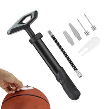 Imagem de Bomba de bola, bomba de ar portátil para vôlei de basquete | Sistema de enchimento portátil multiuso antiderrapante para adultos e crianças adolescentes uso familiar