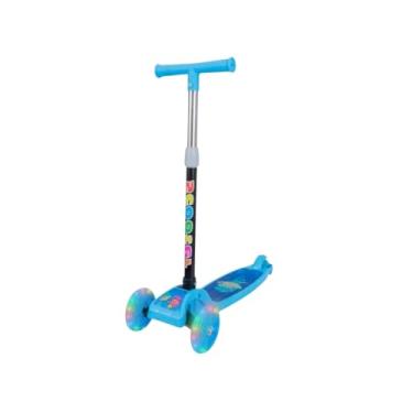 Imagem de Patinete Infantil Dobrável 3 Rodas Led Luppy Maxi Toys (Azul)