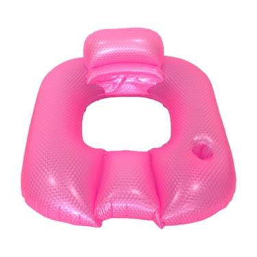 Imagem de Boias de piscina para adultos – boia reclinável inflável de piscina para adultos | Jangada com suporte de bebida, cama relaxante com encosto para dias quentes na praia, quintal, piscina