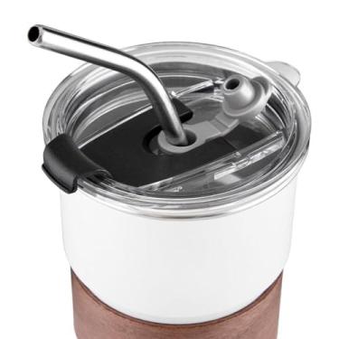 Imagem de Copo de Café Inox 250ml com Canudo – Hermético, Térmico, Cor Preta, Bebidas Quentes e Frias