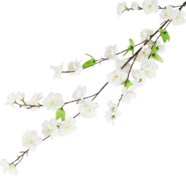 Imagem de 1 Galho Pessegueira Artif. Cerejeira Festas Arranjos Flor Cor Branca