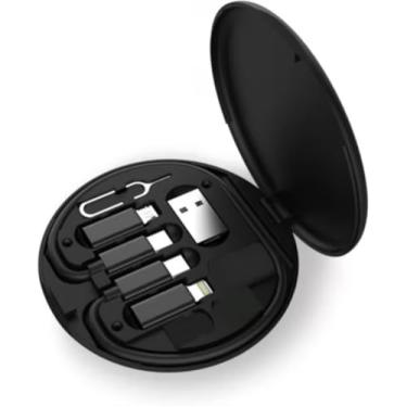 Imagem de Kit Adaptador de Cabo de Carregamento 6 em 1, USB C para USB com Suporte de Telefone, Pino de Ejeção, Caixa de Armazenamento Portátil para Viagem