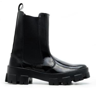 Imagem de Bota Feminina Chelsea Tratorada Lançamento - San Lorenzo, Preto, 35, F