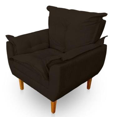 Imagem de Poltrona Opala Premium para Sala e Quarto Suede - LH Decor - Los Herma
