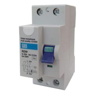 Imagem de Interruptor Diferencial Residual Bipolar 25A 30mA Rdws Weg