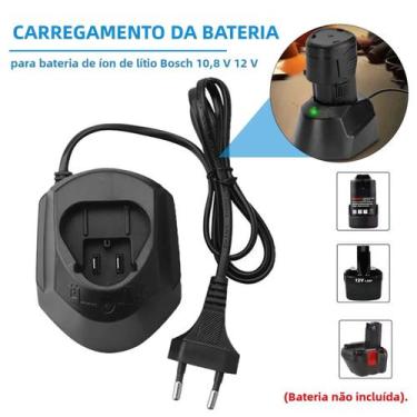 Imagem de Carregador De Bateria Bosch 10.8V 12V Com Plugue EU Para BAT411 BAT412